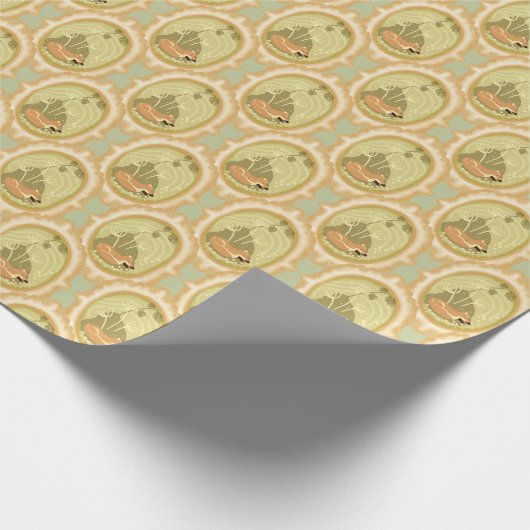 Cute Sleeping Fox Cadeaupapier (Hoek)