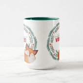 Cute Sleeping Fox Christmas Mok (Midden)