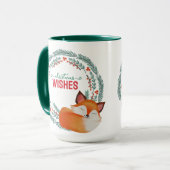 Cute Sleeping Fox Christmas Mok (Voorkant links)