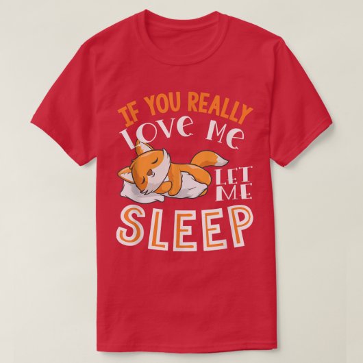 Cute Sleeping Fox Graphic Women Mannen Kinder Fox T-shirt (Design voorkant)
