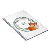 Cute Sleeping Fox Personalized Notitieboek (Rechterzijde)