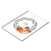 Cute Sleeping Fox Personalized Notitieboek (Linkerzijde)