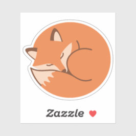 Cute Sleeping Fox Sticker