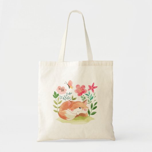 Cute Sleeping Fox Tote Bag (Voorkant)