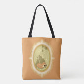 Cute Sleeping Fox Tote Bag (Achterkant)