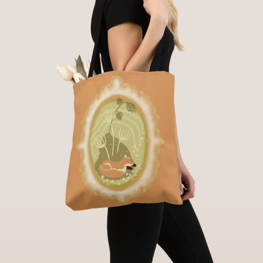 Cute Sleeping Fox Tote Bag (Dichtbij)