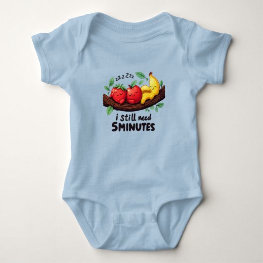 Cute Sleeping Fruits Baby Bodysuit (Voorkant)
