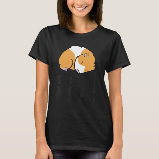 Cute Sleeping Guinea Pig Good At Naps Guinea Pig T-shirt (Voorkant)