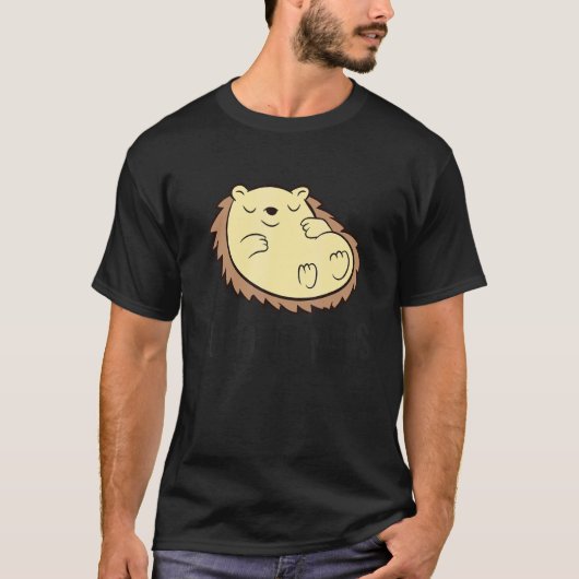 Cute Sleeping Hedgehog Good At Naps  Hedgehog T-shirt (Voorkant)
