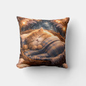 Cute Sleeping Kitten Cozy Fantasy Pillow Kussen (Voorkant)
