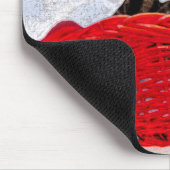 Cute Sleeping Kitten in een foto van een donkere r Muismat (Hoek)