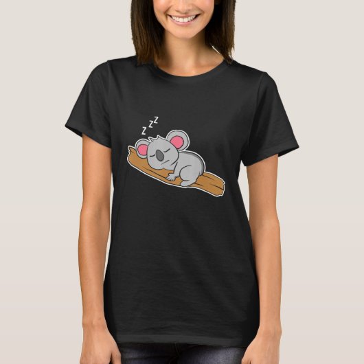 Cute Sleeping Koala Beer Funny Koala Beer Lover T-shirt (Voorkant)