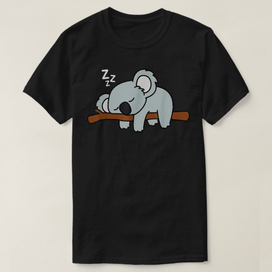 Cute Sleeping Koala Beer T-shirt (Design voorkant)