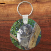 Cute Sleeping Koala in de boom Sleutelhanger (Achterkant)