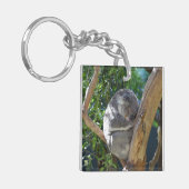 Cute Sleeping Koala in de boom Sleutelhanger (Voorkant Links)