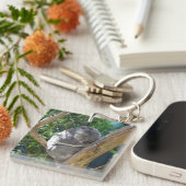 Cute Sleeping Koala in de boom Sleutelhanger (Voorkant Rechts)