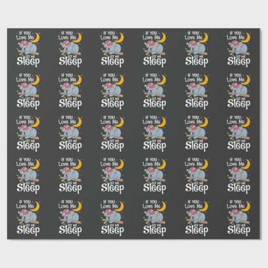 Cute Sleeping Koala Lazy Nap Lover Cadeaupapier (Vlak)