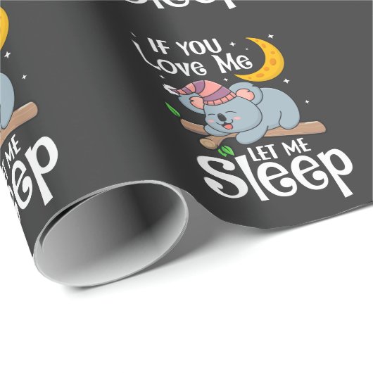 Cute Sleeping Koala Lazy Nap Lover Cadeaupapier (Rol Hoek)