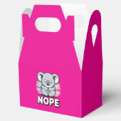 Cute Sleeping Koala “Nope” Funny Cartoon Bedankdoosjes (Geopend)