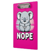 Cute Sleeping Koala “Nope” Funny Cartoon Klembord (Links)