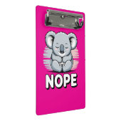 Cute Sleeping Koala “Nope” Funny Cartoon Mini Klembord (Schuin)