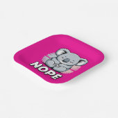 Cute Sleeping Koala “Nope” Funny Cartoon Papieren Bordje (Gebogen)