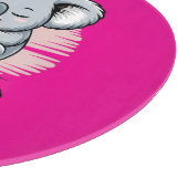 Cute Sleeping Koala “Nope” Funny Cartoon Snijplank (Hoek)