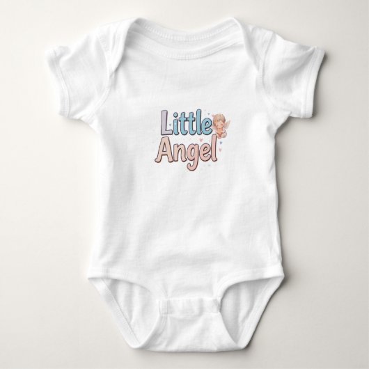 Cute Sleeping Little Angel Hugging a Heart Gifts Romper (Voorkant)