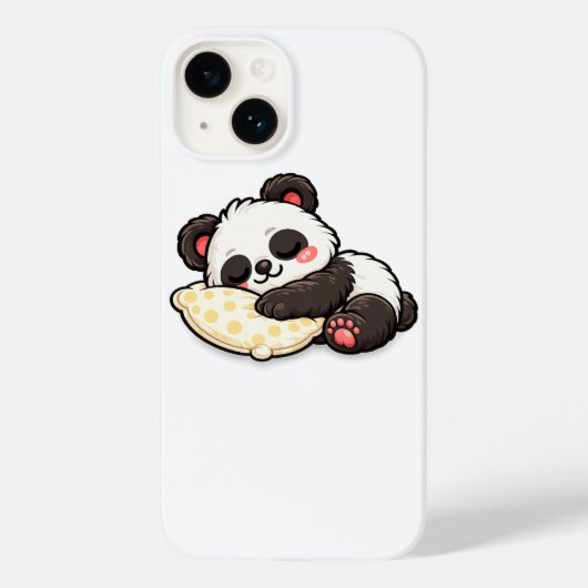 Cute Sleeping Panda with Pillow Case-Mate iPhone Case (Achterkant)