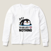 cute sleeping penguin, to do list nothing (Voorkant)