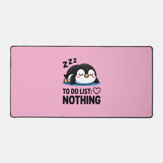cute sleeping penguin, to do list nothing bureaumat (Voorkant)