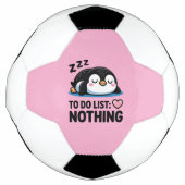 cute sleeping penguin, to do list nothing voetbal (Voorkant)