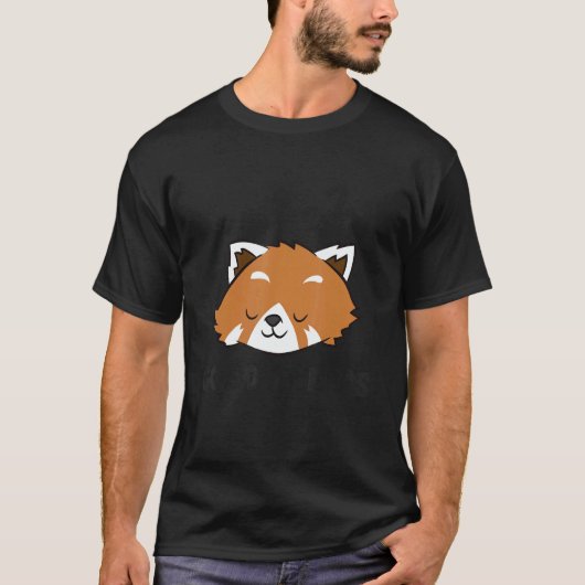 Cute Sleeping Red Panda Good At Naps Red Panda T-shirt (Voorkant)