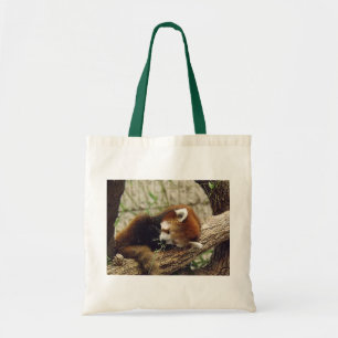 Cute Sleeping Red Panda w/Food in It's Mouth Tote Bag