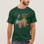 Cute Sleeping Sloth Menorah Jewish Holiday Hanukka T-shirt<br><div class="desc">Cute Sleeping Sloth Menorah Jewish Holiday Hanukkah Chanukah .</div>