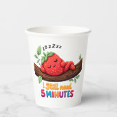 Cute Sleeping Strawberry – 8oz Paper Cup Papieren Bekers (Voorkant)
