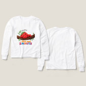 Cute Sleeping Strawberry Girls’ Long Sleev tshirt (Voorkant /achterkant)