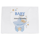 Cute Sleeping Teddy Bear Baby shower Large Gift Ba Groot Cadeauzakje (Voorkant)