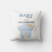 Cute Sleeping Teddy Bear Baby shower Sierkussen (Voorkant)