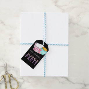 Cute sleepover slimparty verjaardagscadeau label cadeaulabel