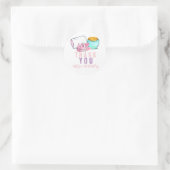 Cute sleepover slumber party verjaardagsticker ronde sticker (Tas)