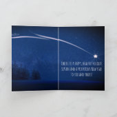 Cute Sleepy Black White Puppy Starry Sky Feestdagen Kaart (Binnen)