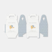 Cute Sleepy Blue Beer over Moon Boy Baby shower Bedankdoosjes (Uitgevouwen)