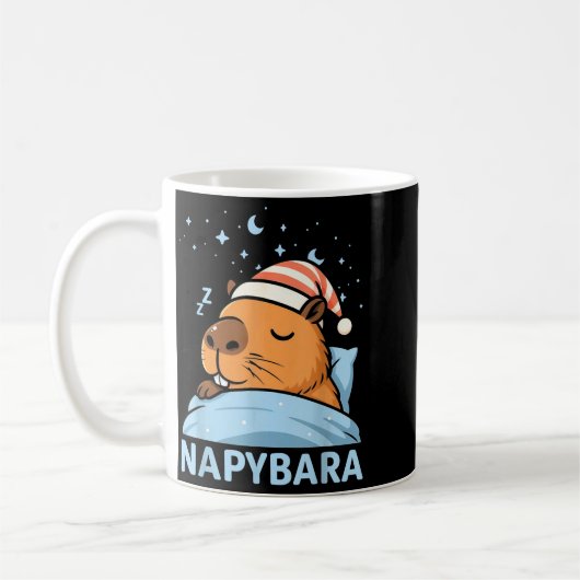 Cute Sleepy Capybara Funny Napybara Pajamas  Koffiemok (Links)