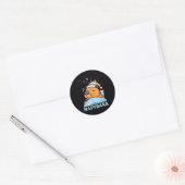 Cute Sleepy Capybara Funny Napybara Pajamas  Ronde Sticker (Envelop)