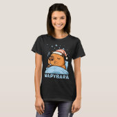 Cute Sleepy Capybara Funny Napybara Pajamas T-shirt (Voorkant volledig)