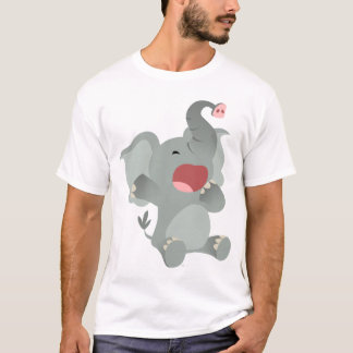 Cute Sleepy Cartoon Elephant Children T-Shirt