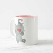 Cute Sleepy Cartoon Elephant Mok (Voorkant links)