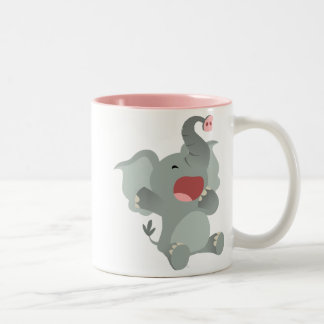 Cute Sleepy Cartoon Elephant Mok