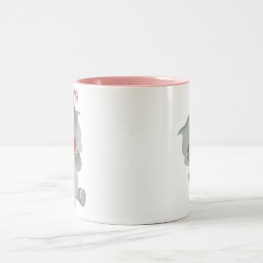 Cute Sleepy Cartoon Elephant Mok (Center)